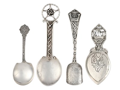 Lot 61 - Four Elizabeth II Silver Caddy-Spoons,...