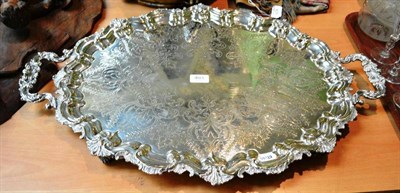 Lot 403 - Large silver plated tray