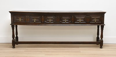 Lot 222 - A Charles II Oak Dresser Base, 3rd quarter...