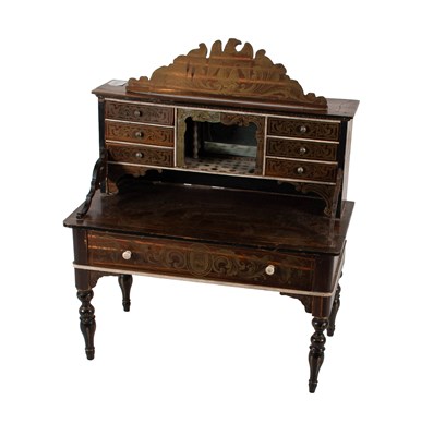 Lot 2044 - A Simulated Rosewood and Parcel Gilt Doll's...
