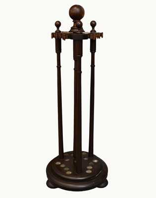 Lot 202 - A 20th Century Revolving Snooker Cue Stand,...