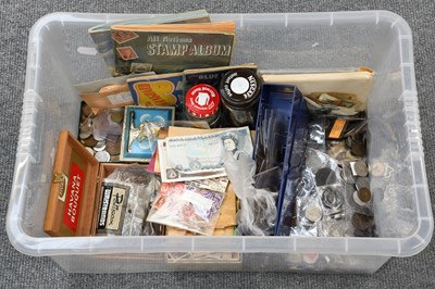 Lot 126 - A Collection of Coins and Assorted Stamps, to...