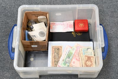 Lot 122 - Assorted World Coins and Banknotes, including...