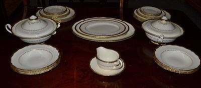 Lot 416 - Royal Doulton Belvedere pattern cream and gilt decorated dinner wares