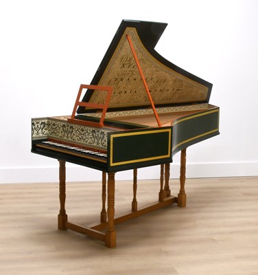 Lot 342 - A Single Manual Green-Painted Harpsichord, by...