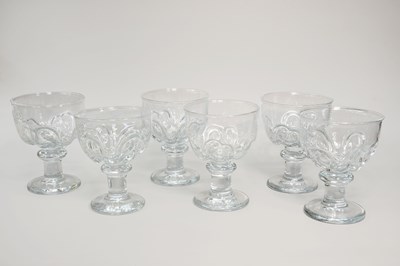 Lot 110 - Set of Six Moulded Glass Dessert Dishes