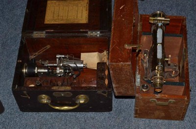 Lot 428 - Dobbie McInnes compression tester, cased, and J.Kennedy dump levels