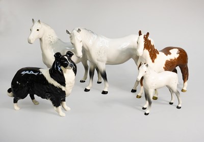 Lot 86 - Beswick Horses, comprising: Pinto Pony,...