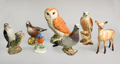 Lot 85 - Beswick Birds, including: Lesser Spotted...