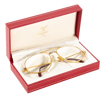 Lot 2074 - Pair of Gents Cartier Gilt Framed Prescription...