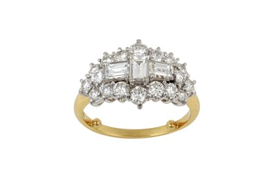 Lot 2039 - An 18 Carat Gold Diamond Cluster Ring the trio...