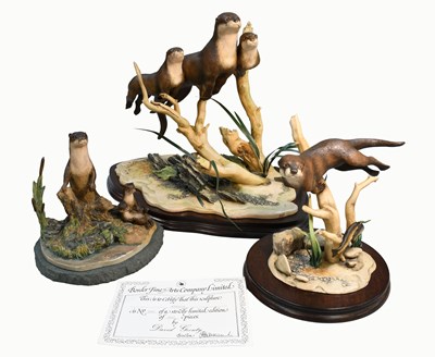 Lot 65 - Border Fine Arts Otter Groups,...