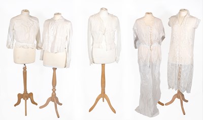 Lot 2024 - Edwardian White Cotton Clothing, comprising a...