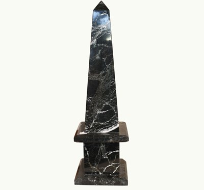 Lot 204 - A Marble Obelisk, 20th century, black and...