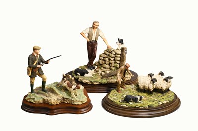 Lot 92 - Border Fine Arts 'Dogging 'Em Up' (First...
