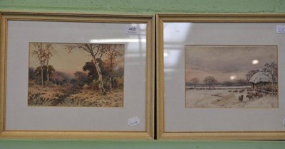 Lot 468 - Paul Bertram, Autumn near Bolsterstone and Winter near Bolsterstone, a pair of framed...