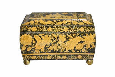 Lot 139 - A Regency Penwork Tea Caddy, circa 1830,...