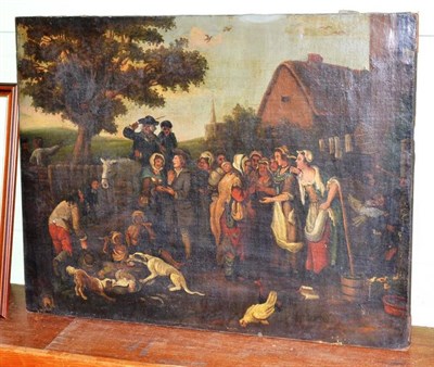 Lot 475 - English School: village scene, oil on canvas