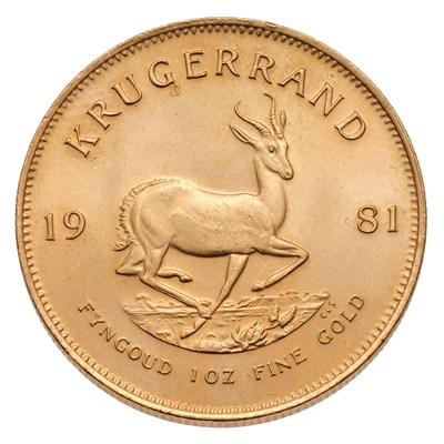 Lot 229 - South Africa, Krugerrand 1981, obv. bust of...