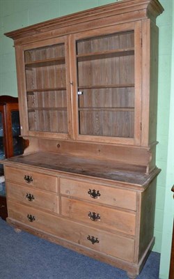 Lot 494 - Pine dresser with glazed top