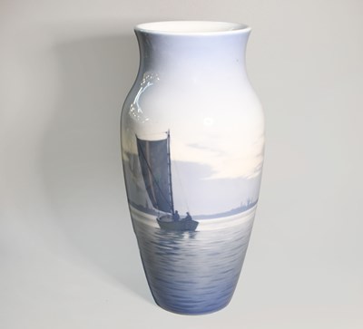 Lot 255 - A Royal Copenhagen Porcelain Vase, decorated...