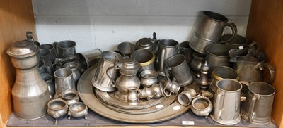 Lot 201 - 18th Century and Later Pewter, including...