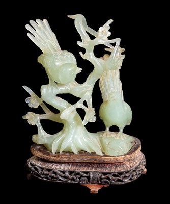 Lot 1165 - A Chinese Jade Group, 20th century, as two...