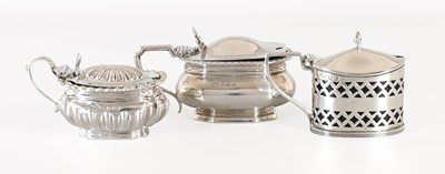 Lot 100 - Three Victorian or George V Silver...