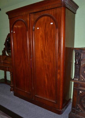 Lot 501 - A Victorian mahogany double wardrobe