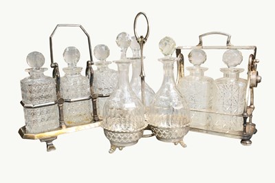 Lot 239 - Three Various Silver Plated Tantalus,...