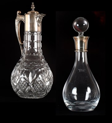 Lot 64 - An Elizabeth II Silver-Mounted Glass Decanter,...