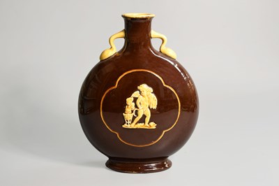 Lot 145 - A Slipware Pottery Moonflask, circa 1880,...