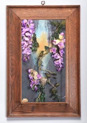 Lot 104 - Taxidermy: A Wall Cased Green Bellied and Blue-...