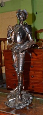 Lot 519 - J Cautier, metalware figure of Don Quixote