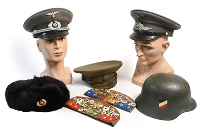 Lot 286 - A West German Border Guard Helmet, painted...