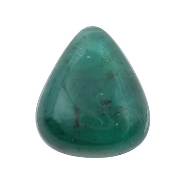 Lot 2074 - A Loose Pear Cabochon Emerald weighing 10.20...