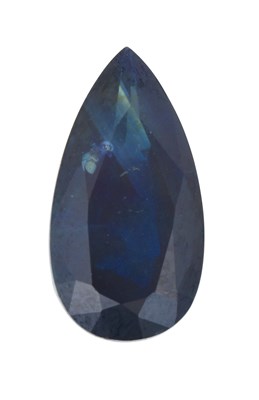 Lot 2075 - A Loose Pear Mixed Cut Sapphire weighing 7.48...