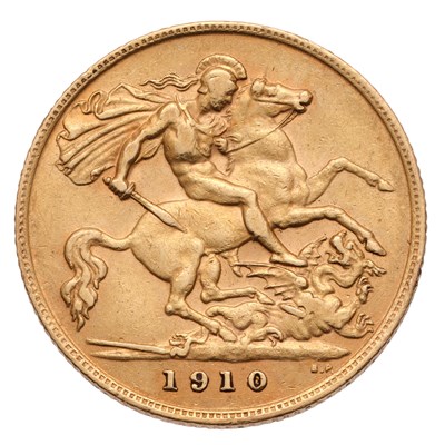 Lot 172 - Edward VII, Half Sovereign 1910; very fine