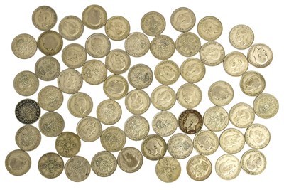 Lot 114 - Mixed British Pre-1947 Florins, 50% silver,...