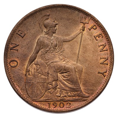 Lot 103 - Edward VII, 'Low Tide' Penny 1902, (Peck 2205,...