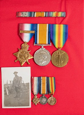 Lot 30 - A First World War Mons Trio, awarded to 46062...