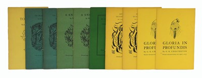Lot 81 - Ariel Poems. Chesterton (G.K.). Gloria in...