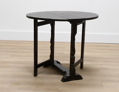 Lot 218 - A Charles II Joined Oak Gateleg Table, late...