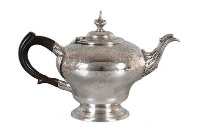 Lot 59 - A George III Silver Teapot, Maker's Mark...