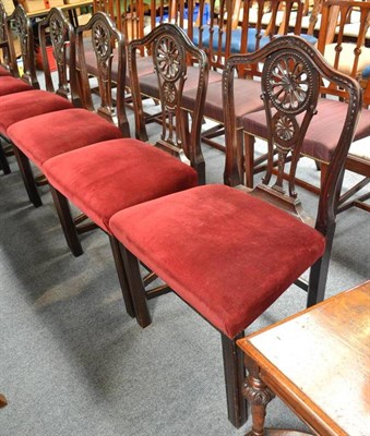 Lot 548 - Set of six George III mahogany dining chairs