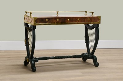 Lot 317 - A Copper, Brass and Green-Painted Serving...