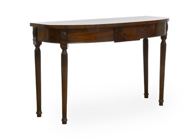 Lot 308 - A Late George III Mahogany D-Shape Side Table,...
