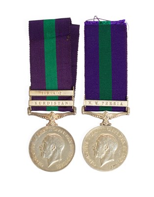 Lot 40 - Two General Service Medals 1918-62, (George V),...