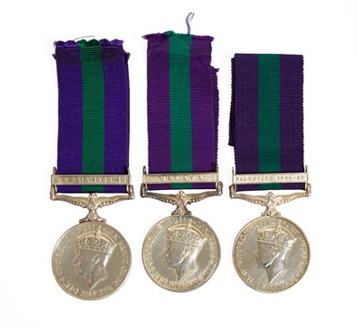 Lot 41 - Three General Service Medals 1918-62, (George...