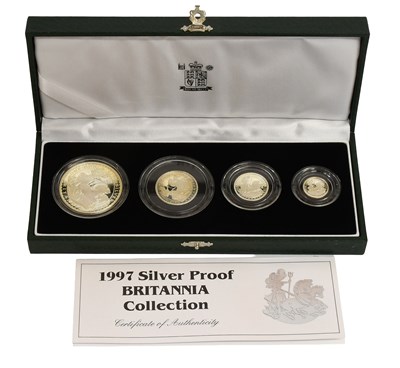 Lot 334 - UK, Silver Proof Britannia Collection 1997, 4...